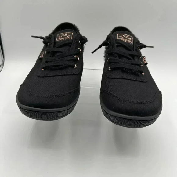 BOBS By Skechers B Cute Black Rose Gold Womens 9 Memory Foam Sneakers 33492-BBK - Picture 6 of 11